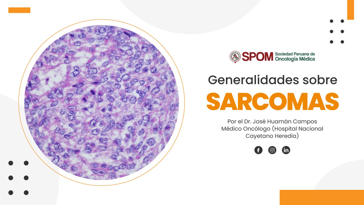 SARCOMAS GENERALIDADES DIAGNÓSTICO Y TRATAMIENTO SPOM